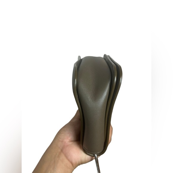 All Saints Arc Small Crossbody Purse in Mink Grey - Picture 7 of 14